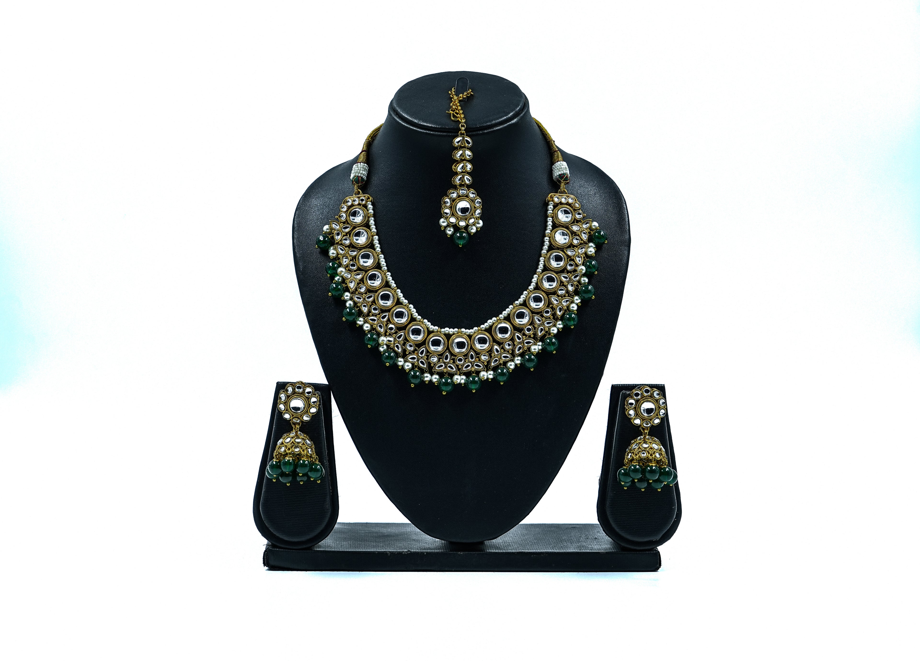Kundan Polki Emerald Sets